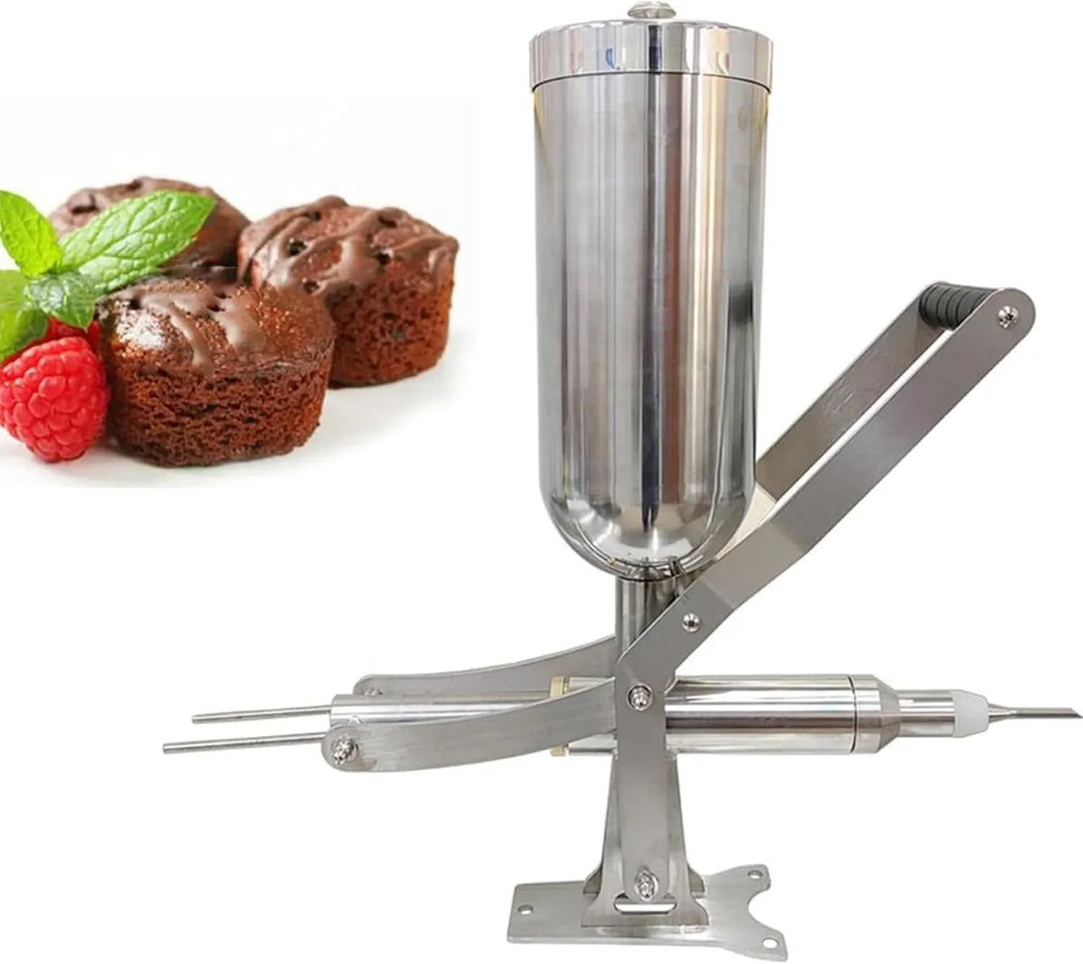 Macchina per riempire, macchina da caffè elettrica, 5 L, acciaio inox, per riempire Ciambelle e Churros