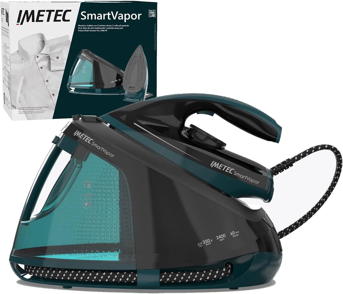 Imetec 9047 Ferro caldaia a freddo 2400W Fluid Ceramic Pro SmartVapor