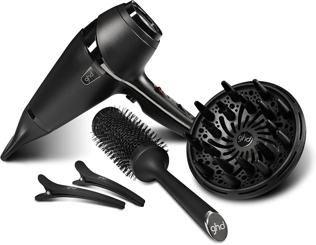 diffusore, spazzola, professionale, ghd Air Dry Kit, clip e custodia