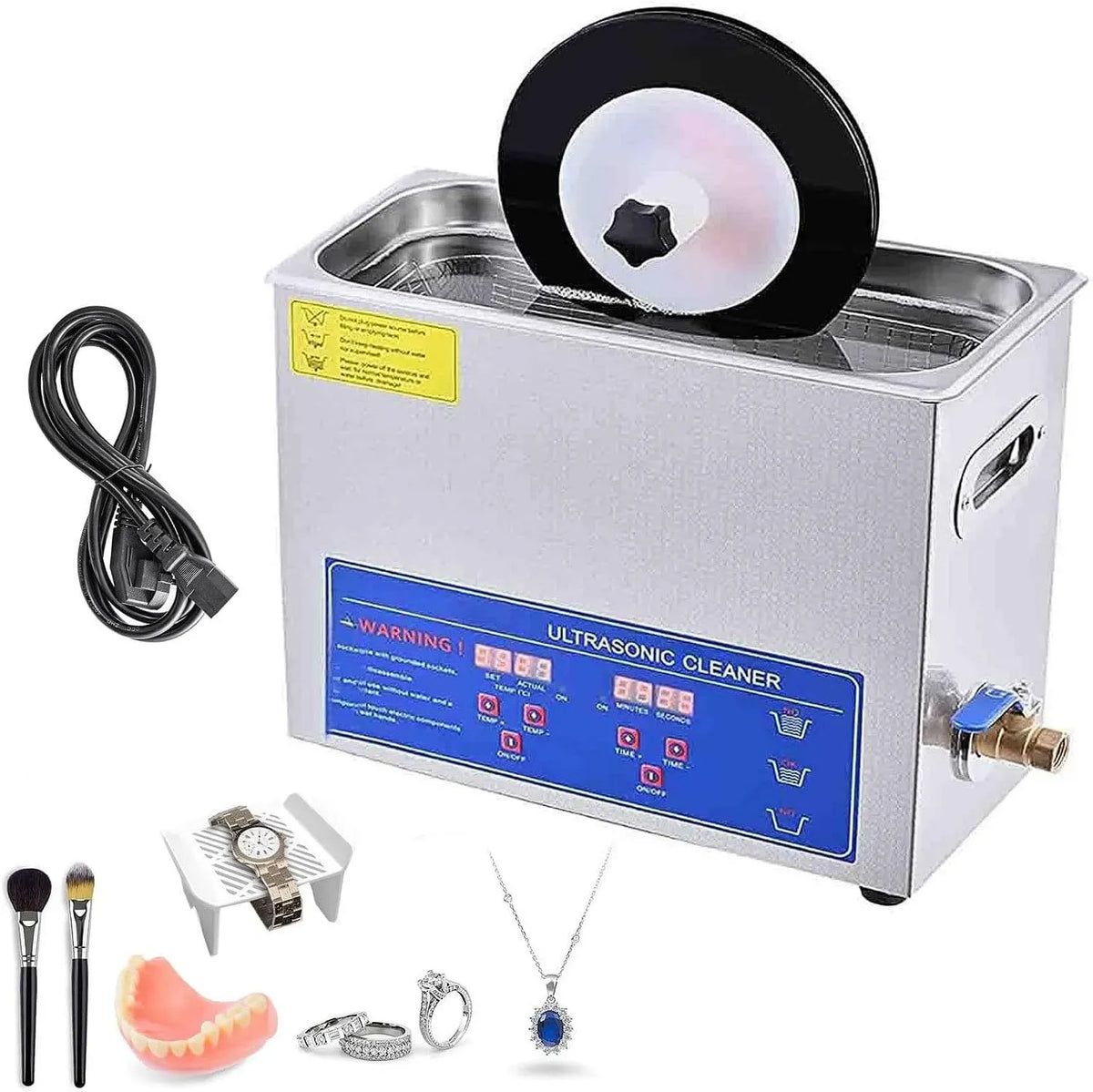 vasca per pulizia a ultrasuoni, Pulitore, 6 L, per Dischi in Vinile a ultrasuoni da 6 Litri