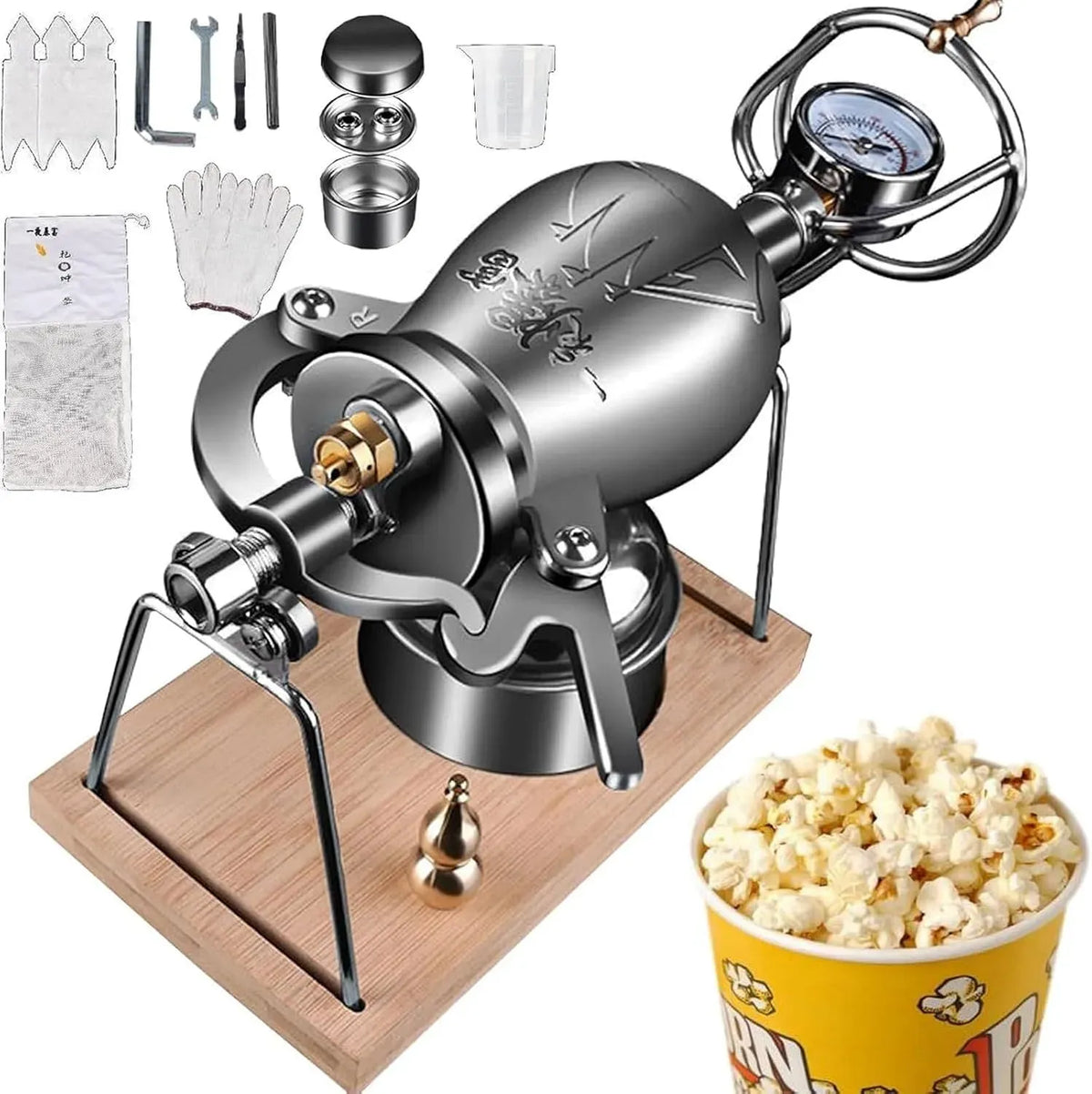 Macchina Per Riso, 500 ml, per Riso Soffiato, Cannone Per Popcorn Cinese