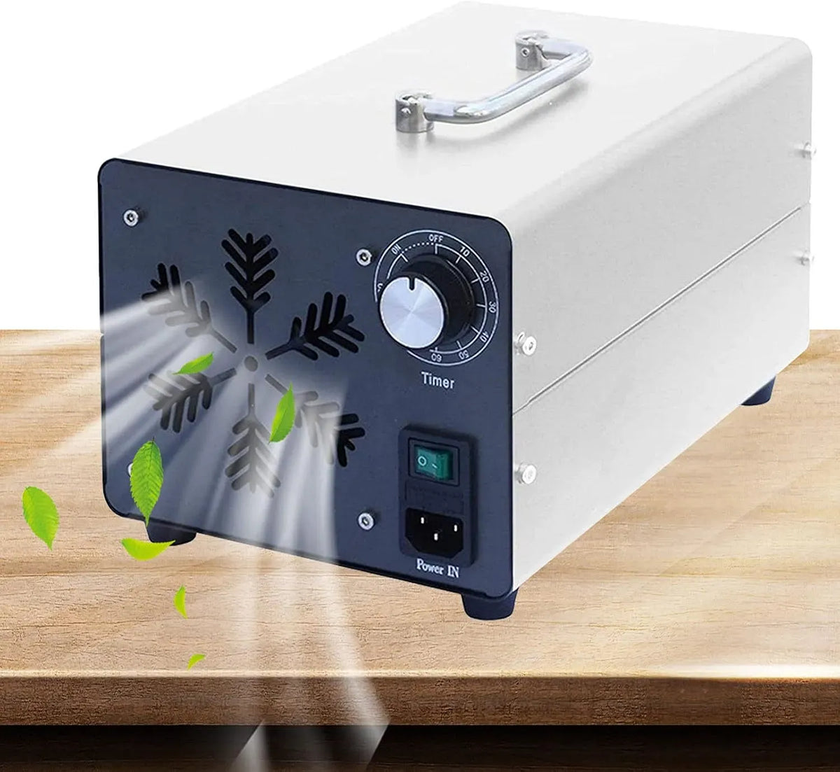 Purificatore d'aria, RDJSHOP White-5000mg/h, portatile, timer, industriale, professionale, bianco, ECC