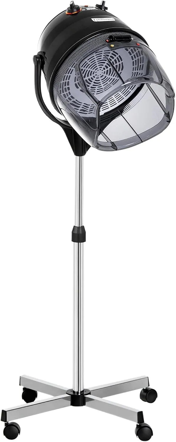 Casco Asciugacapelli ad Altezza Regolabile 65x65x115-165 cm Nero