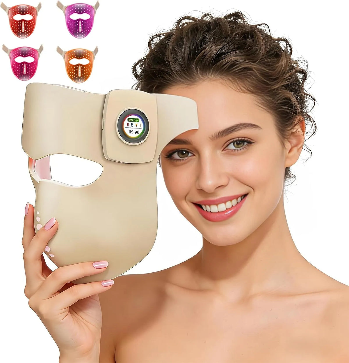 830nm 630nm Batteria, 590nm, 460nm, timer, 3 livelli, effetto 3D, senza fili, rosso