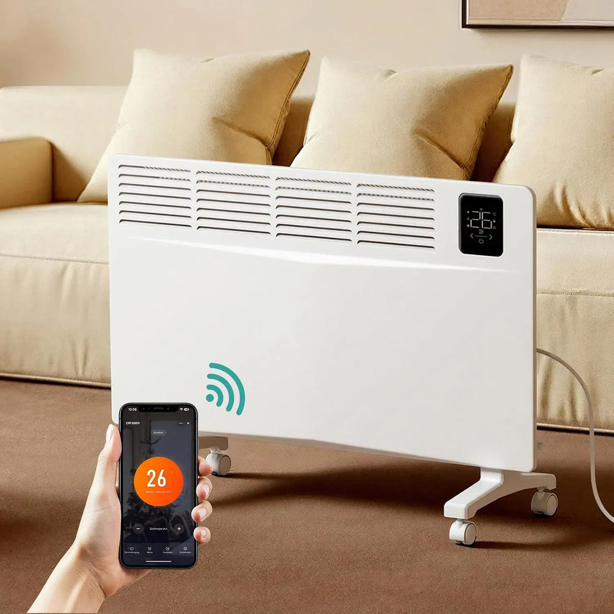 dispositivo, 2000 W, Wi-Fi, funzione riscaldante, EMKE