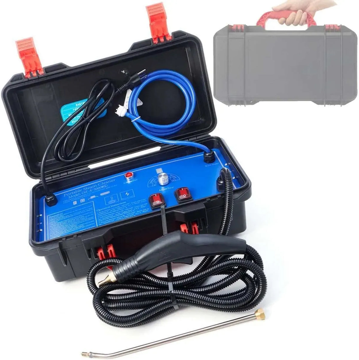 Pulitore a vapore 110V-1700W, 3000 W, 1700 W, 110 V, portatile, uso su pavimenti, cucina, auto, finestre e divano, Superfici della Cucina