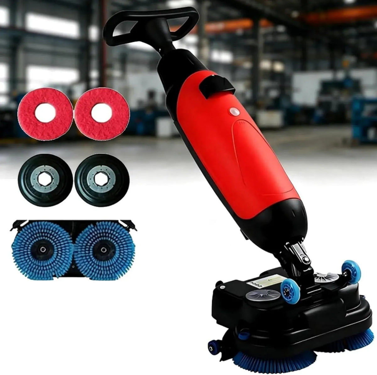 Lavasciuga, 43 cm, lavatrice/asciugatrice, portatile, professionale, rosso, larghezza di pulizia di 43 cm, compatta e portatile