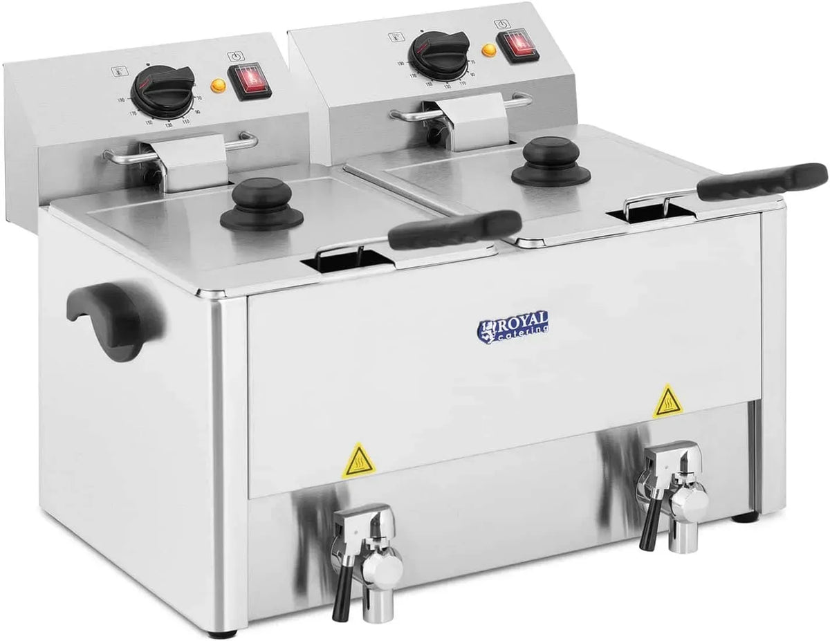 Rubinetto da cucina, 13 L, 3250 W, 230 V, Royal RCEF 13D 13D-EGO, professionale, ristorazione, acciaio inox