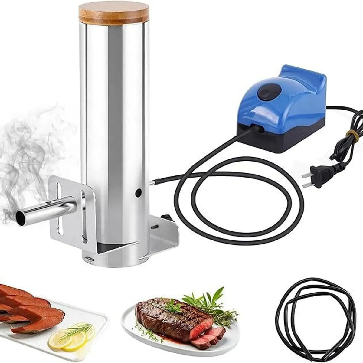 generatore, barbecue, pompa, portatile, per affumicare