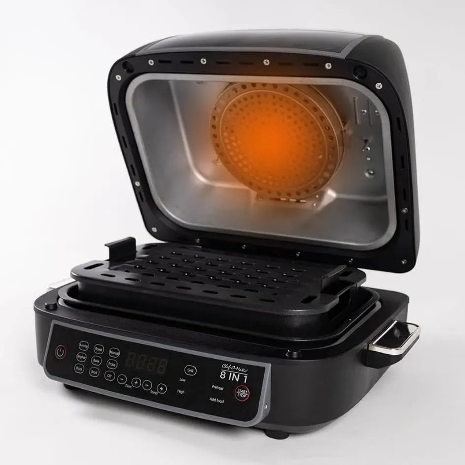 Friggitrice ad aria, 10 programmi, CHEF, timer, 3 cestelli multifunzione, 1,1500 W