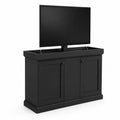 Mobile TV con Sollevatore Elettrico Nero in Legno MDF
