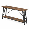 Consolle tavolo in legno e metallo con MDF 120x30x80 cm