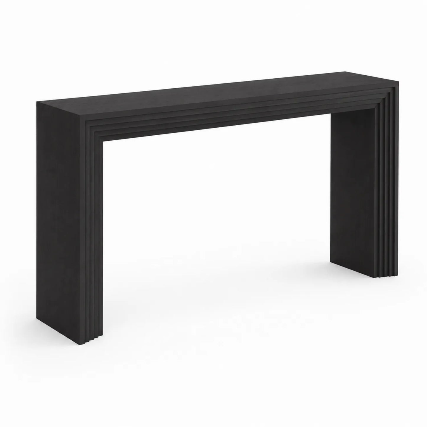Consolle in Legno Nero 130x35x80 cm