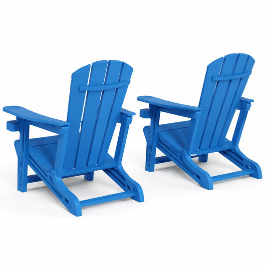 Set di Sedie Adirondack in Plastica Blu