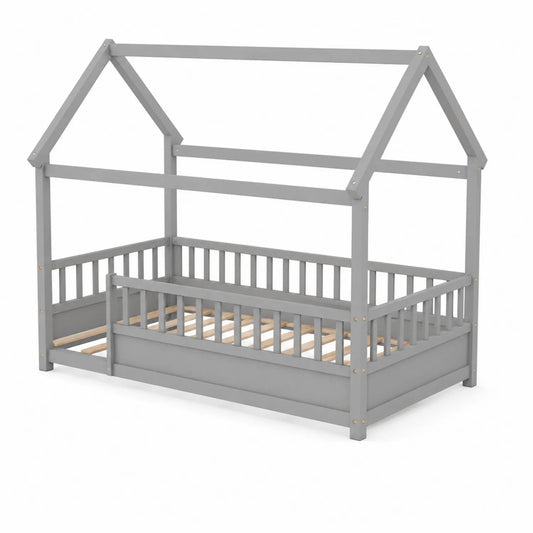Letto per bambini in legno con struttura a casetta 200x90x150 cm