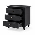 Cassettiera in legno nero con 3 cassetti