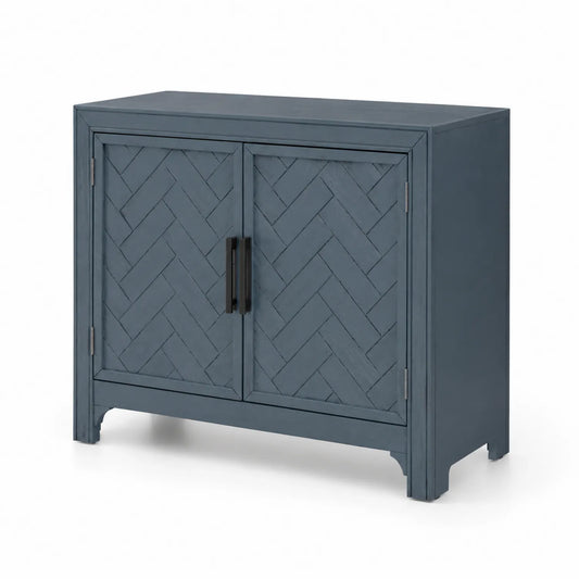 Mobile Credenza in Legno di Pino Blu 80x40x75 cm