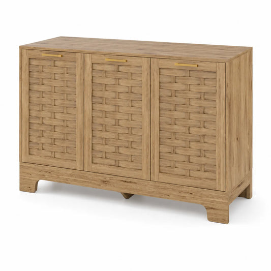 Credenza in rovere con ante intrecciate