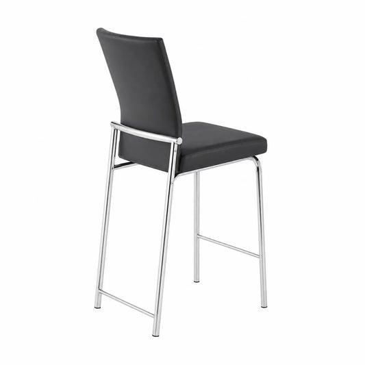 Sgabello in Similpelle con Struttura in Acciaio