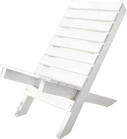Panca da Giardino in Legno Smontabile per Patio e Piscina, Bianco