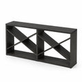 Consolle in Legno Composito Nero 152x40x76 cm