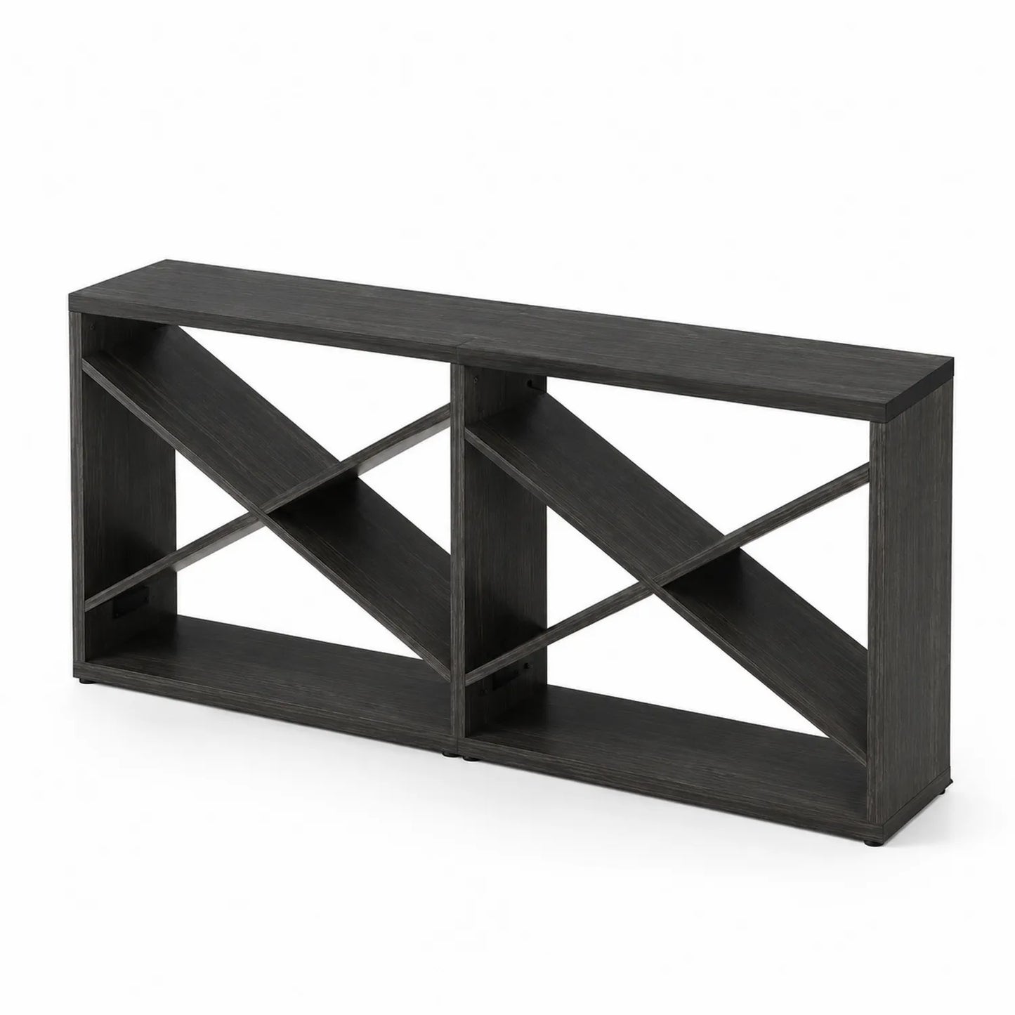 Consolle in Legno Composito Nero 152x40x76 cm
