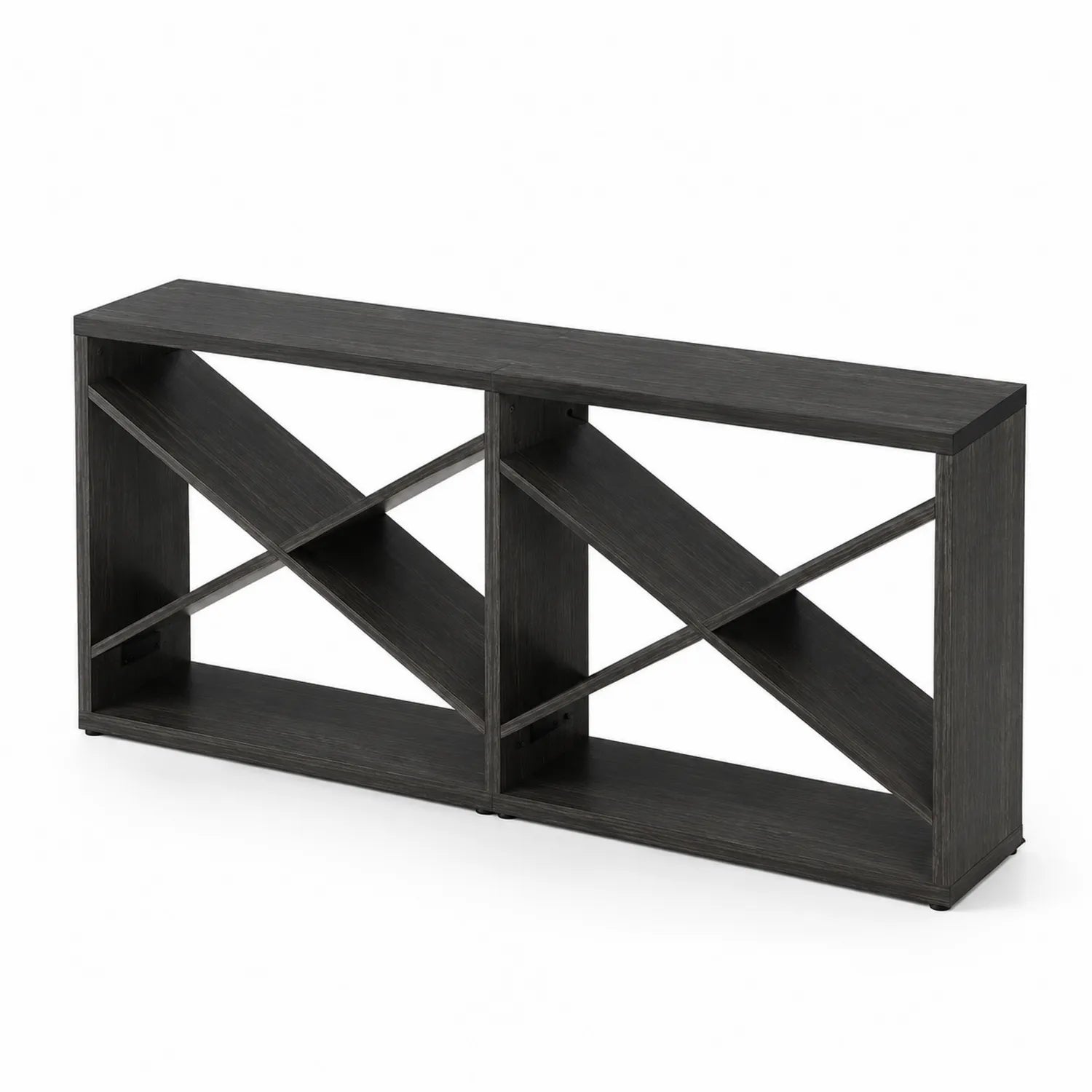 Consolle in Legno Composito Nero 152x40x76 cm