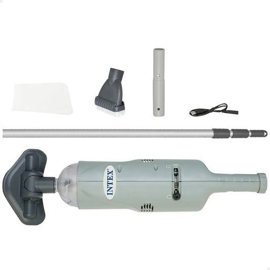 Aspirapolvere Subacqueo Portatile Intex per Piscina, Ricaricabile, Colore Grigio