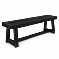 Panca in legno nero 160x35x45 cm