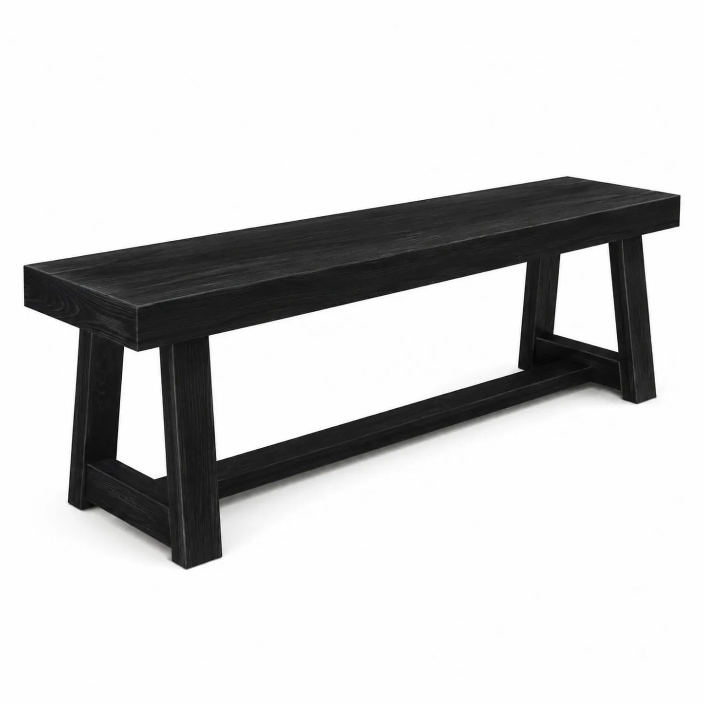 Panca in legno nero 160x35x45 cm