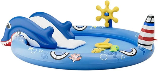 Centro Giochi Acquatico con Piscina e Scivolo per Bambini
