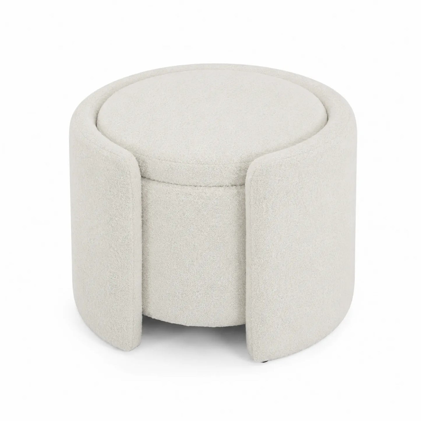 Pouf rotondo in tessuto