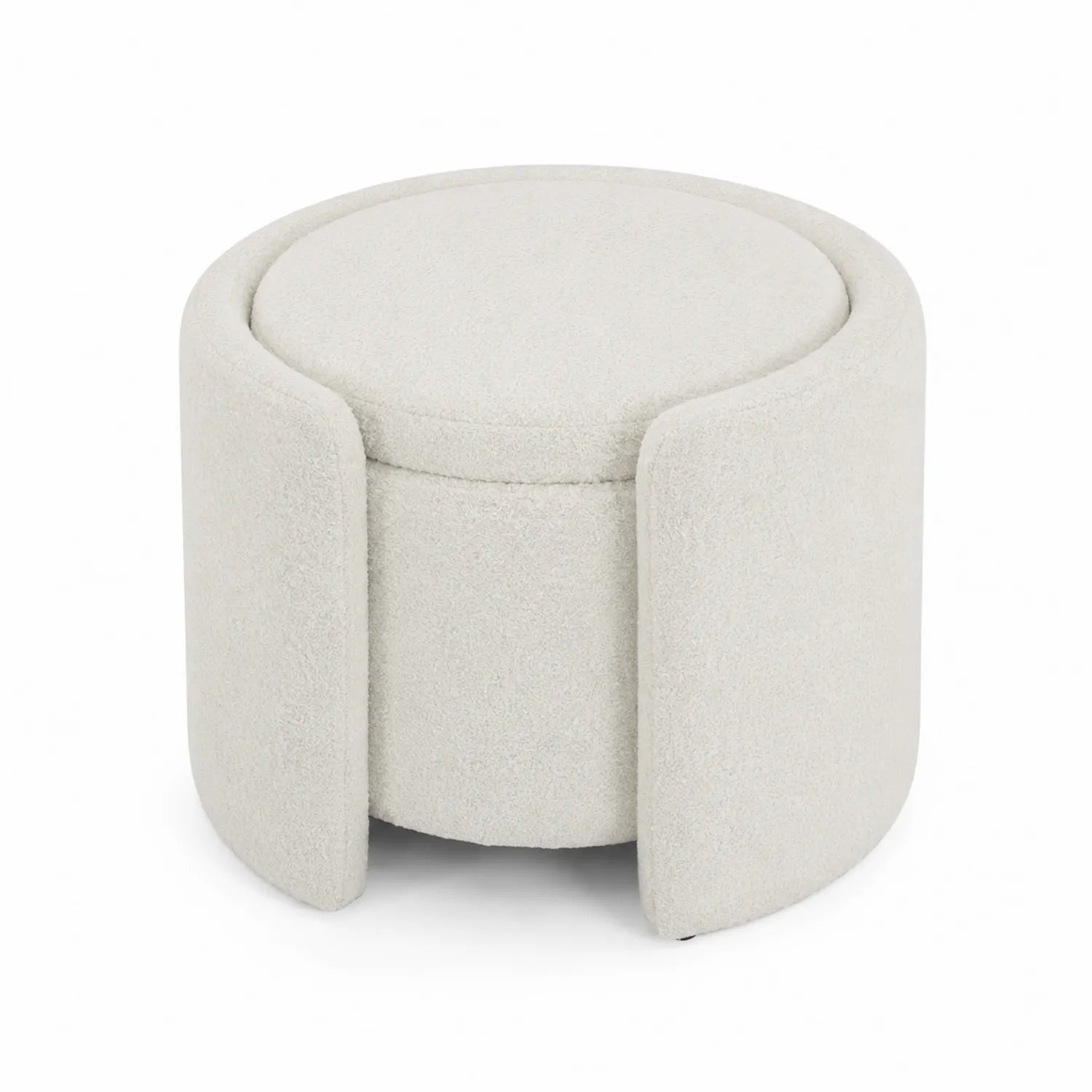 Pouf rotondo in tessuto