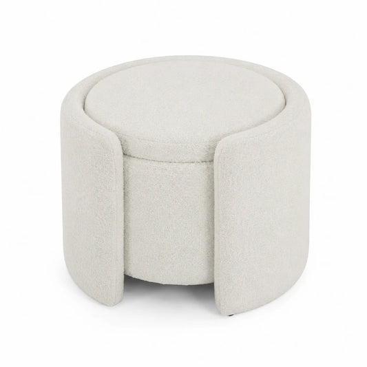 Pouf rotondo in tessuto