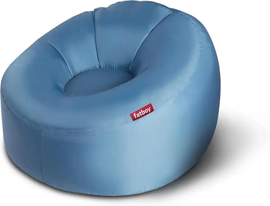 Poltrona Gonfiabile Lamzac O Fatboy - Blu Cielo - Singolo - Sofa Portatile per Interno ed Esterno - 110 x 103 x 62 cm - Senza Pompa