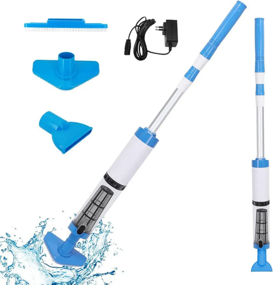 Aspirapolvere Portatile Senza Fili per Piscina con Manico Estensibile, Ideale per Vasche Idromassaggio e Spa