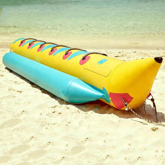 Banana Boat Gonfiabile per 7 Persone, Rimorchiabile per Motoscafo e Parco Acquatico