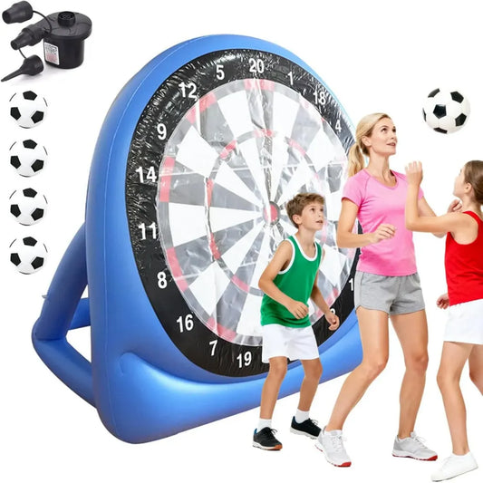 Bersaglio da Freccette Calcio Gonfiabile 150 cm con Accessori Completi per Eventi all'Aperto