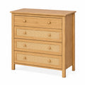 Cassettiera in legno e rattan con 4 cassetti