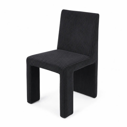 Sedia in tessuto di velluto nero