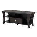 Mobile TV in legno MDF con ripiani e cassetto Nero