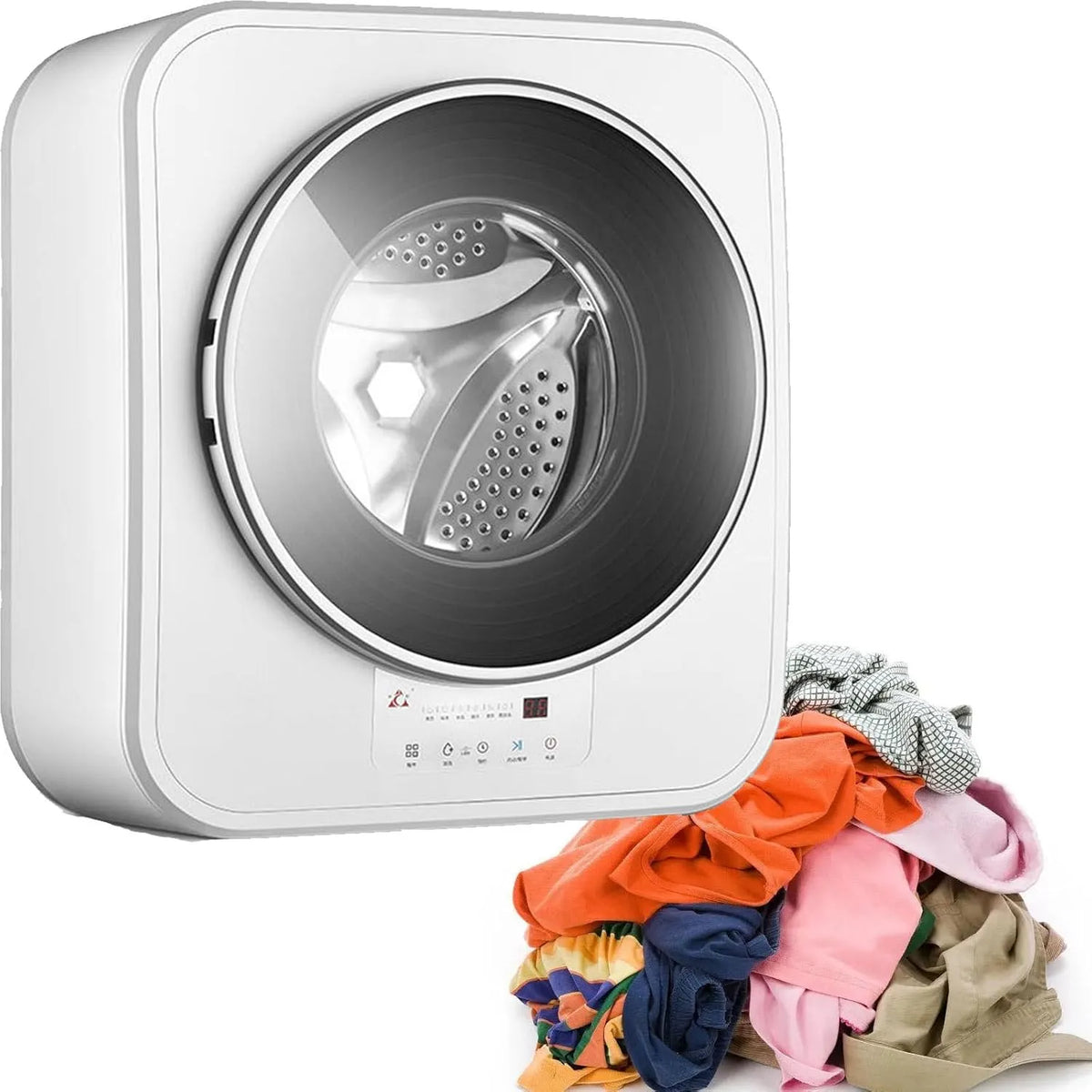 Lavatrice, 3 kg, lavabiancheria, Mini Lavatrice a Parete con asciugatrice ad Aria Calda