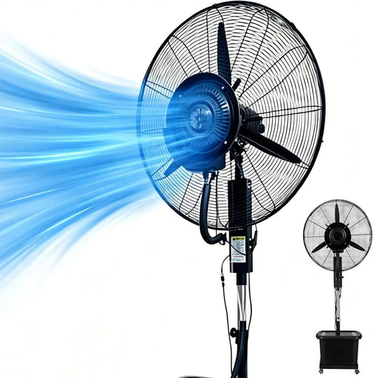 Ventilatore, 71cm, 42 L, Ø 71 cm, esterno, ruote di trasporto, 3 velocità, ristoranti