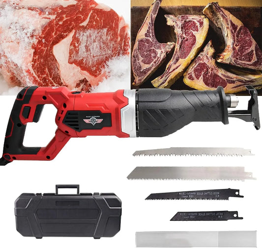 900W/1300W Color:Red, Segaossa Elettrico Sega a Gattuccio Impugnatura Antiscivolo Ammortizzante, per Sega per Macellaio Professionale, Corsa