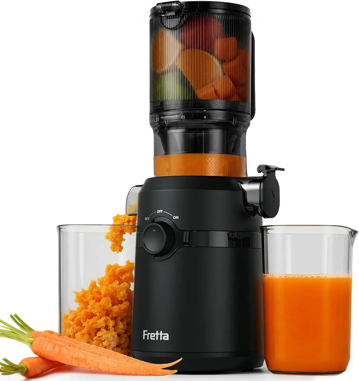 estrattore di succo e spremiagrumi, Juicer, 108 mm, per frutta e verdura intera