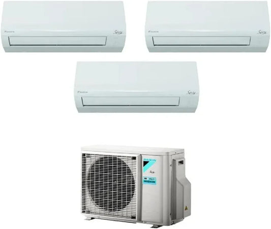 Daikin R32-2xATXF25G ATXF35G Climatizzatore Trial Split 9000 + 9000 + 12000 Btu A++/A+ Gas R32-2xATXF25G + ATXF35G + 3AMXF52A Wifi Incluso