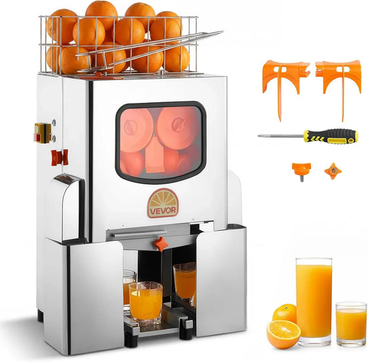 VEVOR estrattore di succo e spremiagrumi, 495x340x780 mm, 120 W, acciaio inox