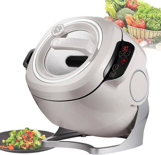 Robot da cucina, 2000 W, rotazione a 360°, macchina da cucina, wok automatico