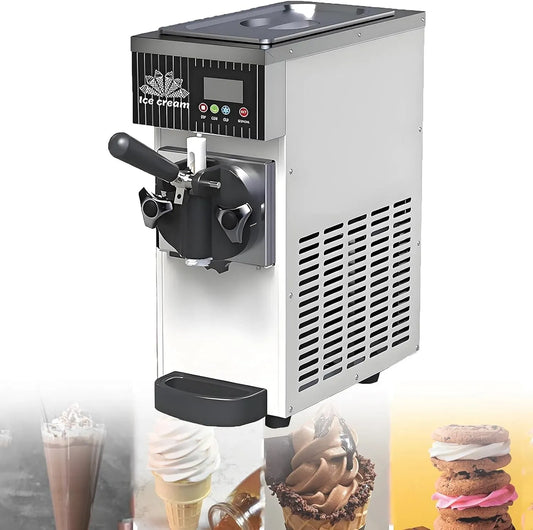 White-750W Macchina per Granite, Macchina per Gelato, 750 W, 8 kg, display LCD, professionale, bianco, per Gelato Soft da Banco