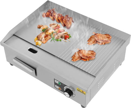 Griglia, piastra, tavolo, 55 x 30 cm, 3000 W, 50 a 300 °C, professionale, acciaio inox